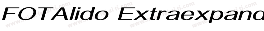 FOTAlido ExtraexpandedRegular字体转换